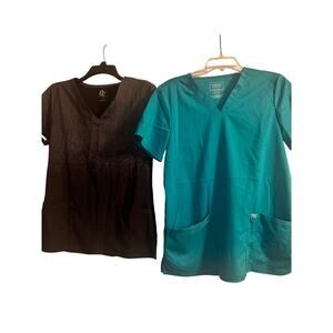 GUC Lot of 2 Cherokee/GT+ Performance Women's Scrub Tops Size Medium